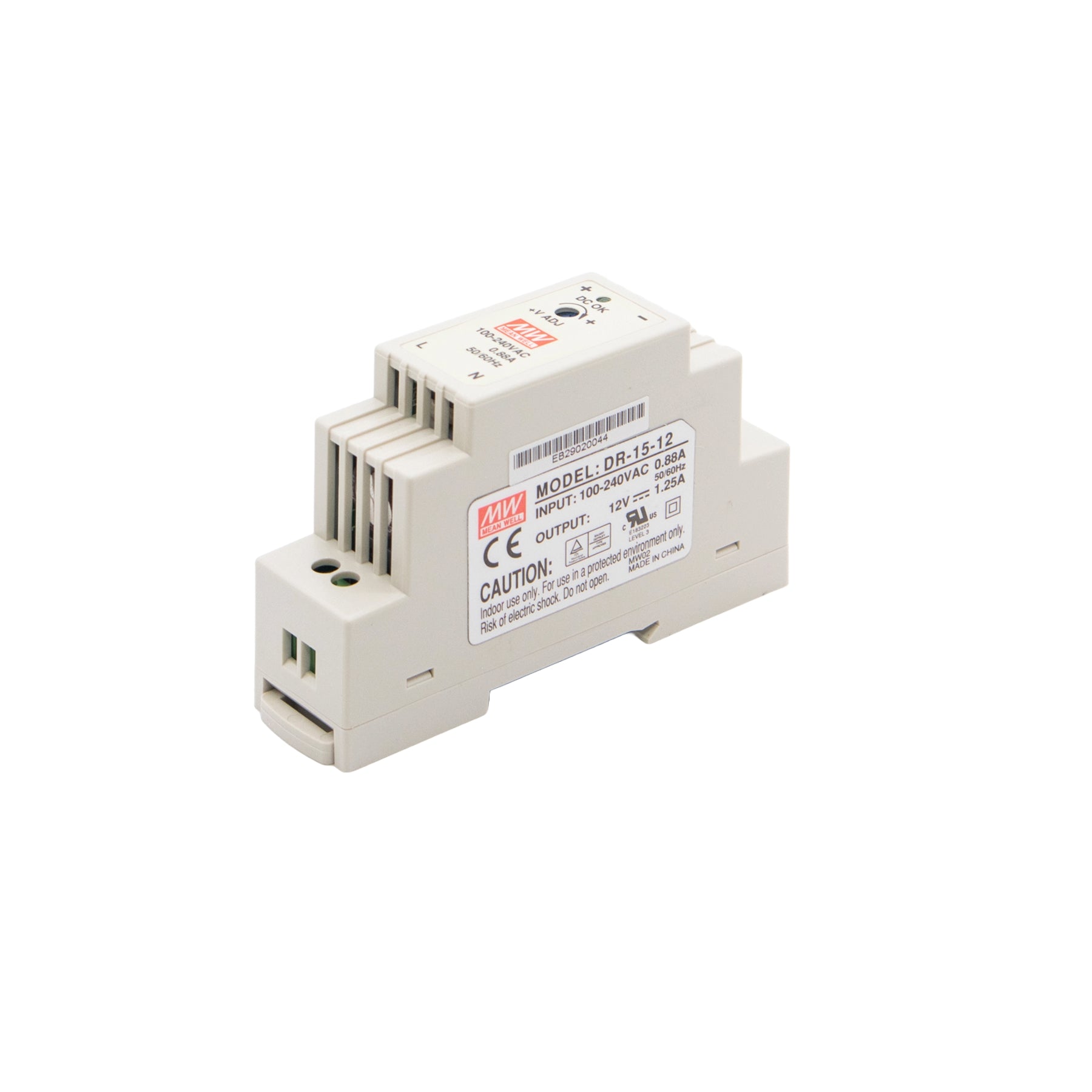 Mean Well DIN-Schienennetzteil 12V 15W DR-15-12