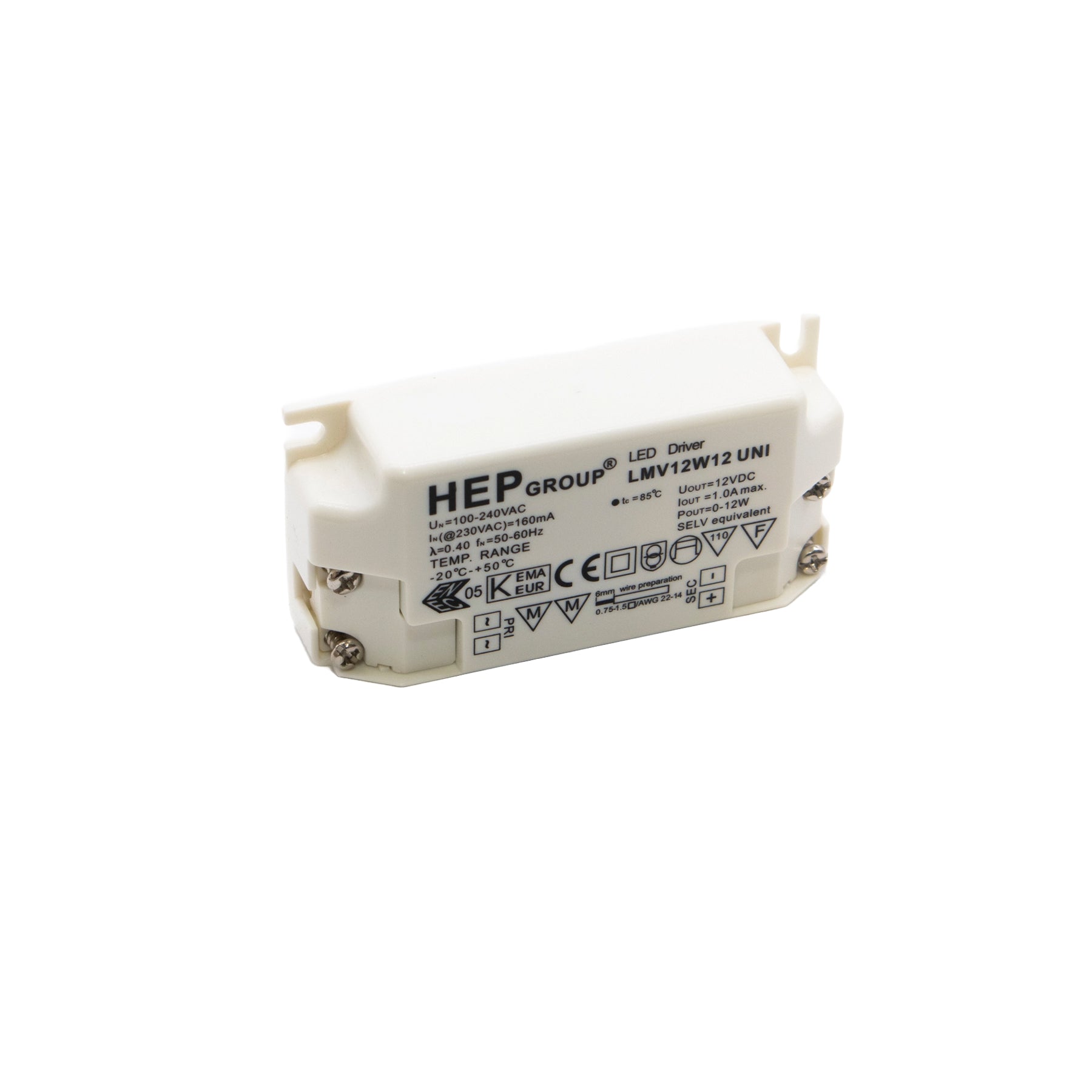 HEP LED Netzteil 12V 12W LMV12W12 UNI