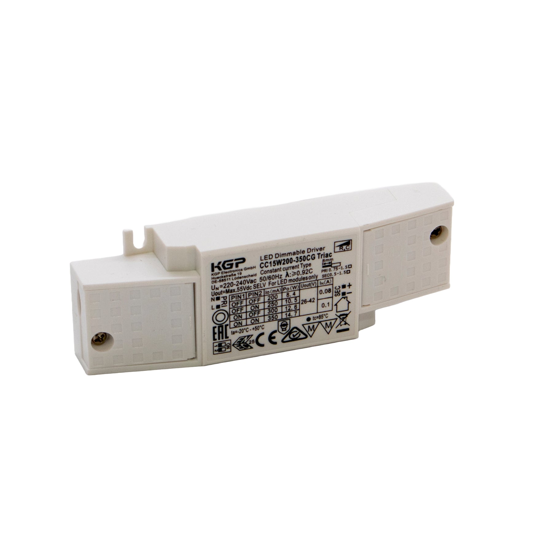 KGP LED-Netzteil 15W 200-350 CG Triac Konstantstrom