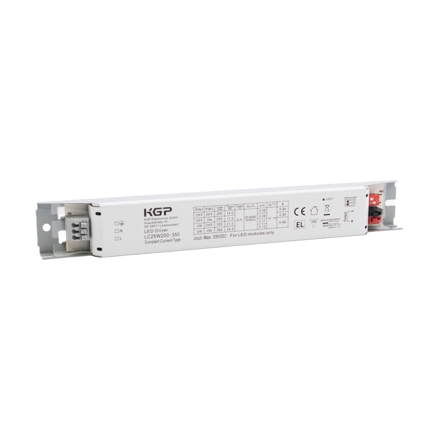 KGP LED-Netzteil LC 25W 200-350 Konstantstrom