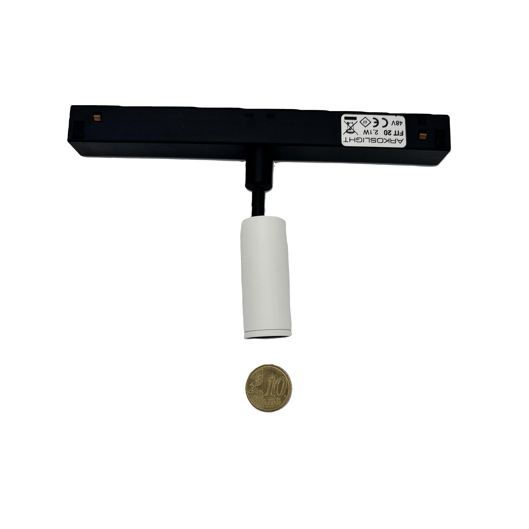 Arkos 48V LED-Schienenstrahler FIT20 weiß