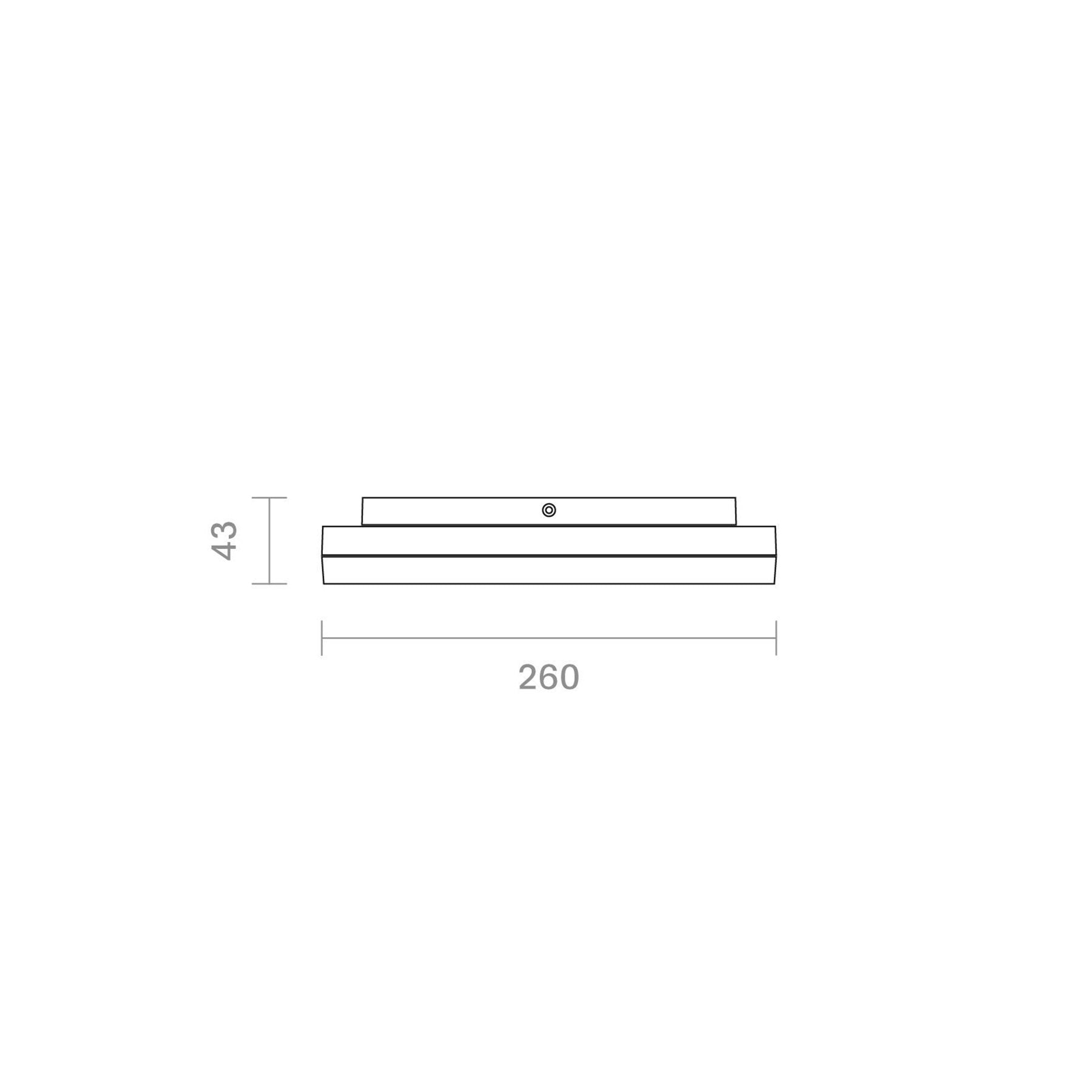 Sigor Aufbauleuchte SQUARE silber 260mm 3000K